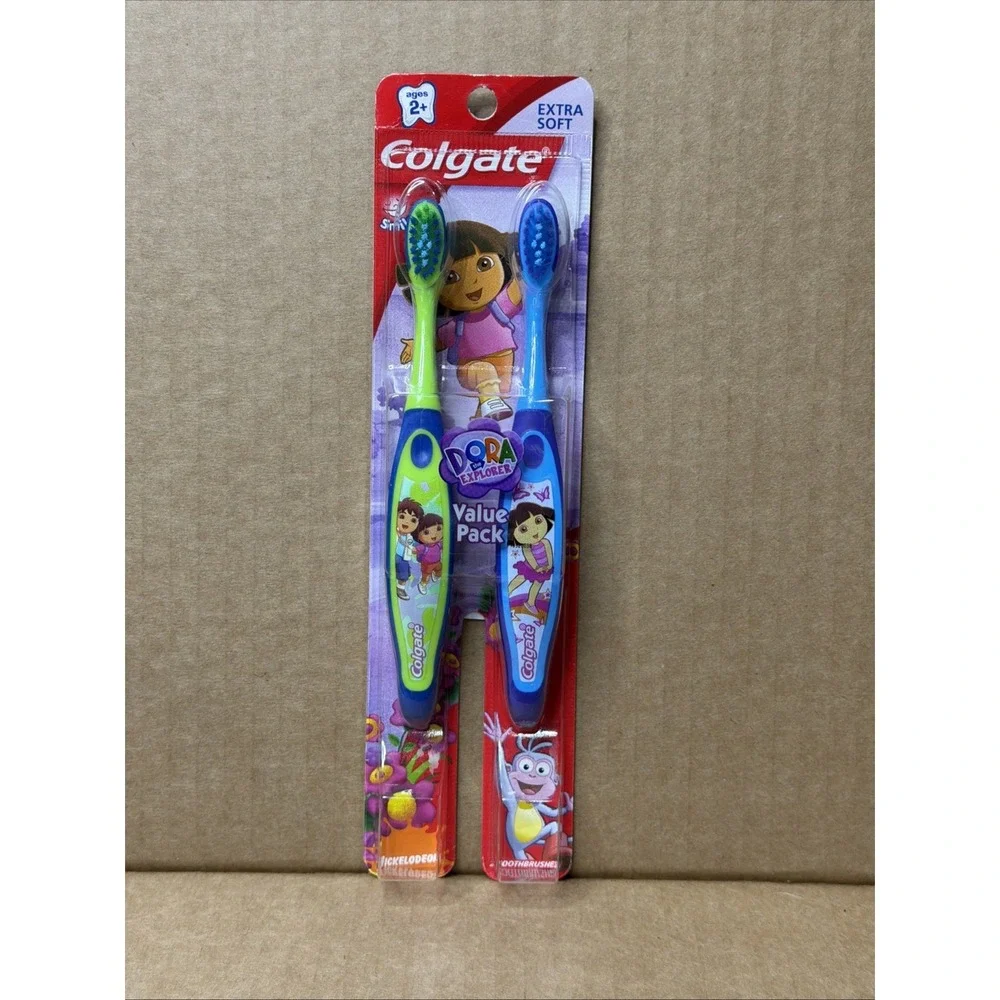 2009 Dora The Explorer Colgate Extra Soft Value Pack Toothbrushes